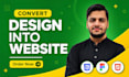 convert psd to html, xd to html, figma to html responsive bootstrap 5