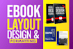 do book formatting and layout design for print and ebook