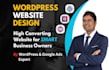 create wordpress small business elementor website
