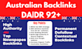 increase australia SEO rankings from top au da92 newspapers australian backlinks