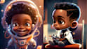 create vibrant african american children book illustrations and covers