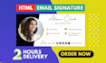 make clickable HTML email signature, gmail signature, outlook signature