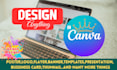 creat any design using canva