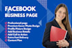 do facebook business page create and setup, cover design