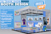 create 3d trade booth,exhibition stand,televition set design