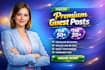 provide guest posts on general blog with a da60