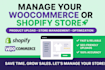 manage wordpress or shopify website, and maintain it