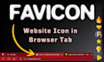 create 4 favicon design concepts for website icon display in browser