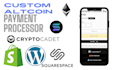 create ecommerce website to accept crypto payments with custom erc20 solana