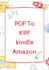 convert PDF to kpf ebook kindle amazon kdp