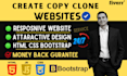 create, copy clone website in HTML CSS bootstrap
