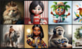 design a bulk ai art and enhance with photoshop
