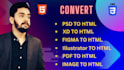 convert psd, figma, sketch and image to html css