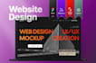 make UI UX mockup web design figma website design