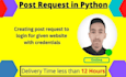 create http post request in python for login