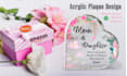 design acrylic plaque, gift card, and message card for shineon