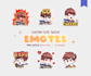 draw cute chibi emotes for you within 24 hours