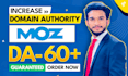 increase domain authority moz da pa with SEO backlinks
