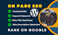 do proper on page technical and local SEO on your wordpress websites