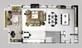 draw a 2d colored floor plan