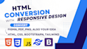 convert figma to html psd to html bootstrap or tailwind css responsive website