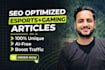 write on esports, gaming articles, and tech blogs