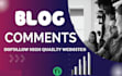 create 225 SEO blog comments backlinks dofollow nofollow
