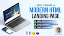 make a responsive simple HTML landing page