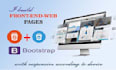 design website pages HTML CSS bootstrap