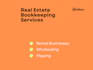 real estate property management and rental bookkeeper