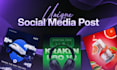 design unique social media post, banner, facebook ad, instagram ad