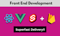 make websites using vue js, react js, svelte js and firebase