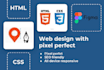 create a pixel perfect website using HTML CSS and js