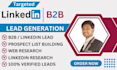 do targeted b2b lead generation, linkedin lead generation and web research