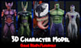 3d game ready character model