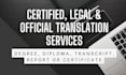 provide certified translation degree, transcript, report, or certificate