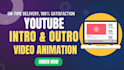 create youtube intro and outro video, logo animation