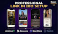 set up linktree bio link landing page for social media