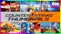 design clickable counter strike 2,cs2 thumbnails fast