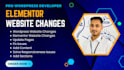 do wordpress elementor website changes and content upload