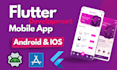 do flutter app development for android IOS mobile app frontend flutter