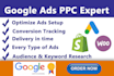setup and optimize google ads campaigns for max ROI