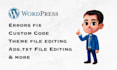 fix any wordpress, elementor errors and theme builder