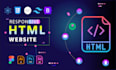 design modern responsive website by html, css, bootstrap and js