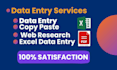 do data entry excel data entry gather data from the web and copy paste