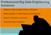 provide big data engineering solution , builds scala,pyspark,sql,python code