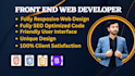 front end web developer website development in HTML, CSS, javascript, bootstrap