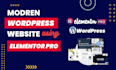 customize wordpress website design using elementor pro