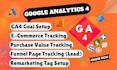 setup google analytics 4, gtm, ga4 ecommerce tracking, conversion tracking GTM