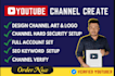 create best youtube channel setup with logo, art, intro, seo
